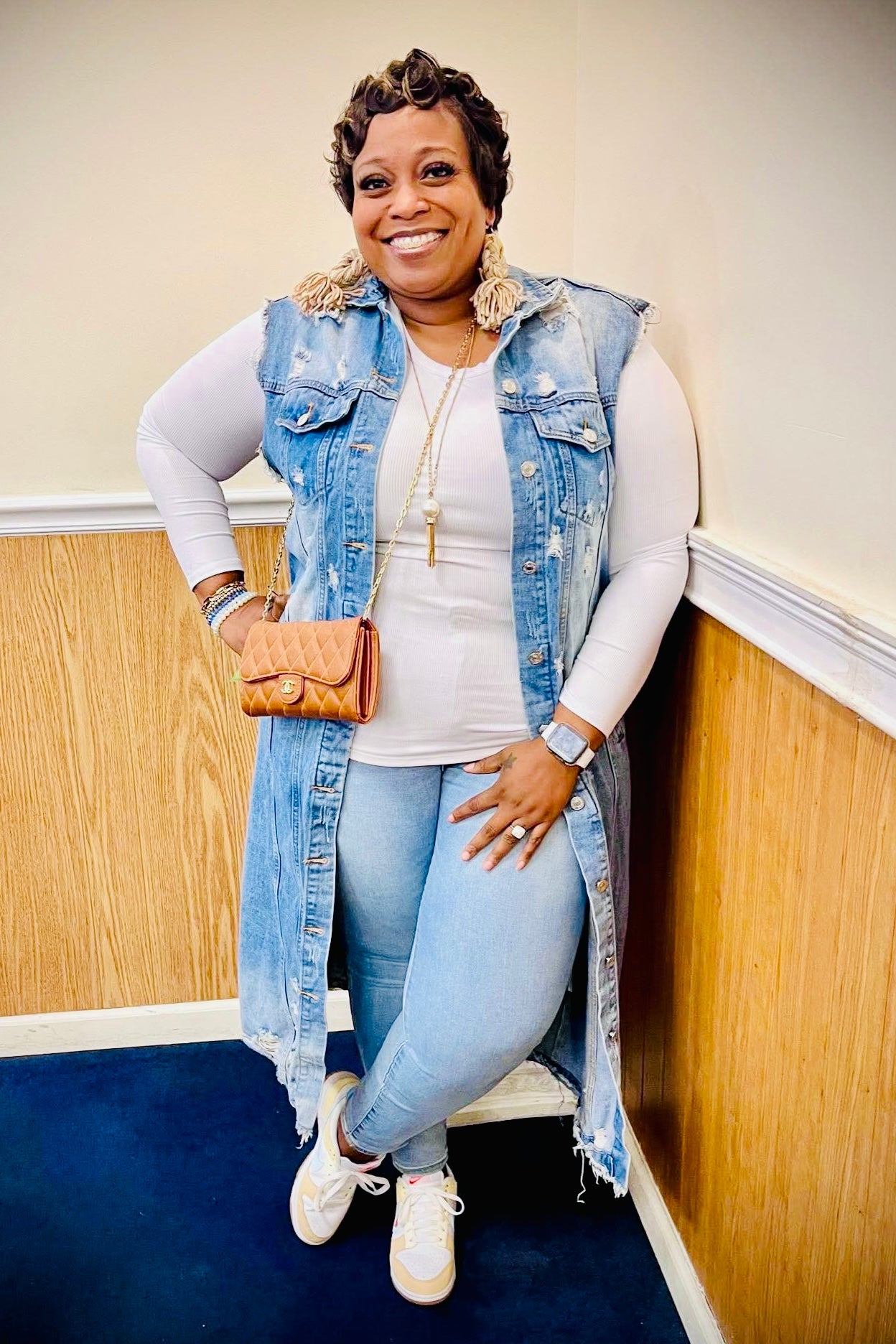 Brooklyn Denim Duster Vest (Plus)