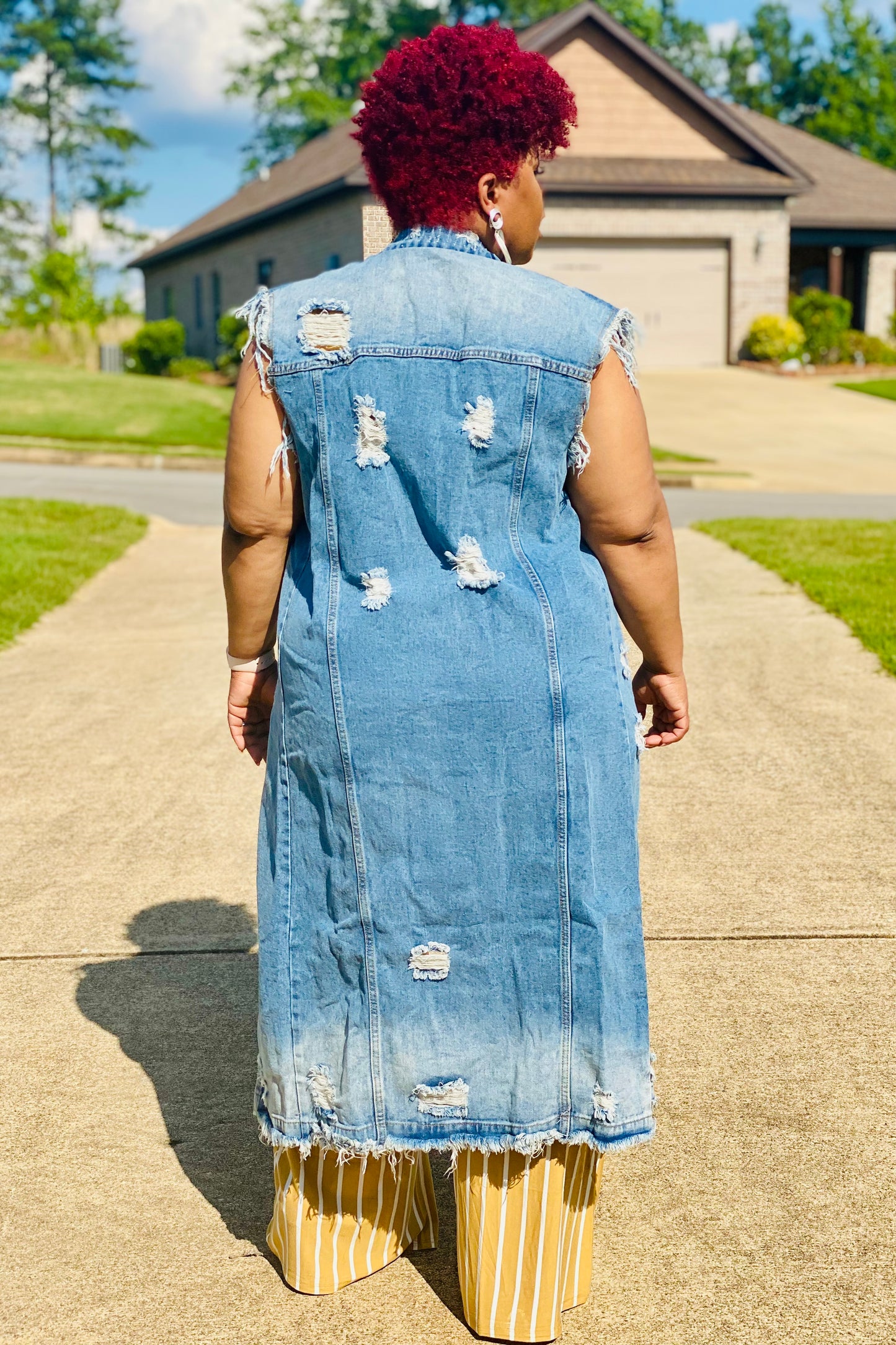 Brooklyn Denim Duster Vest (Plus)