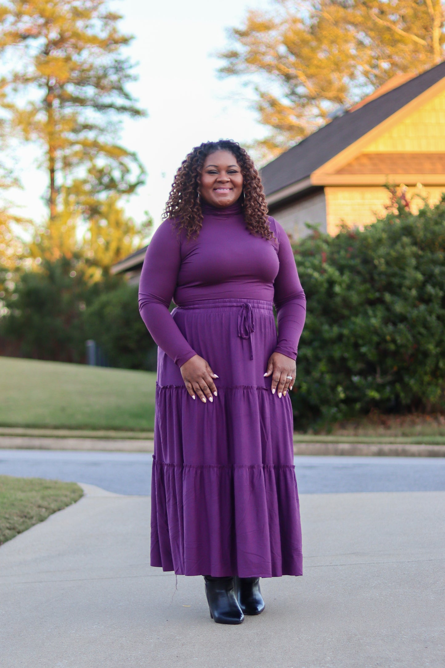 Camila Tiered Skirt Set (Plus)