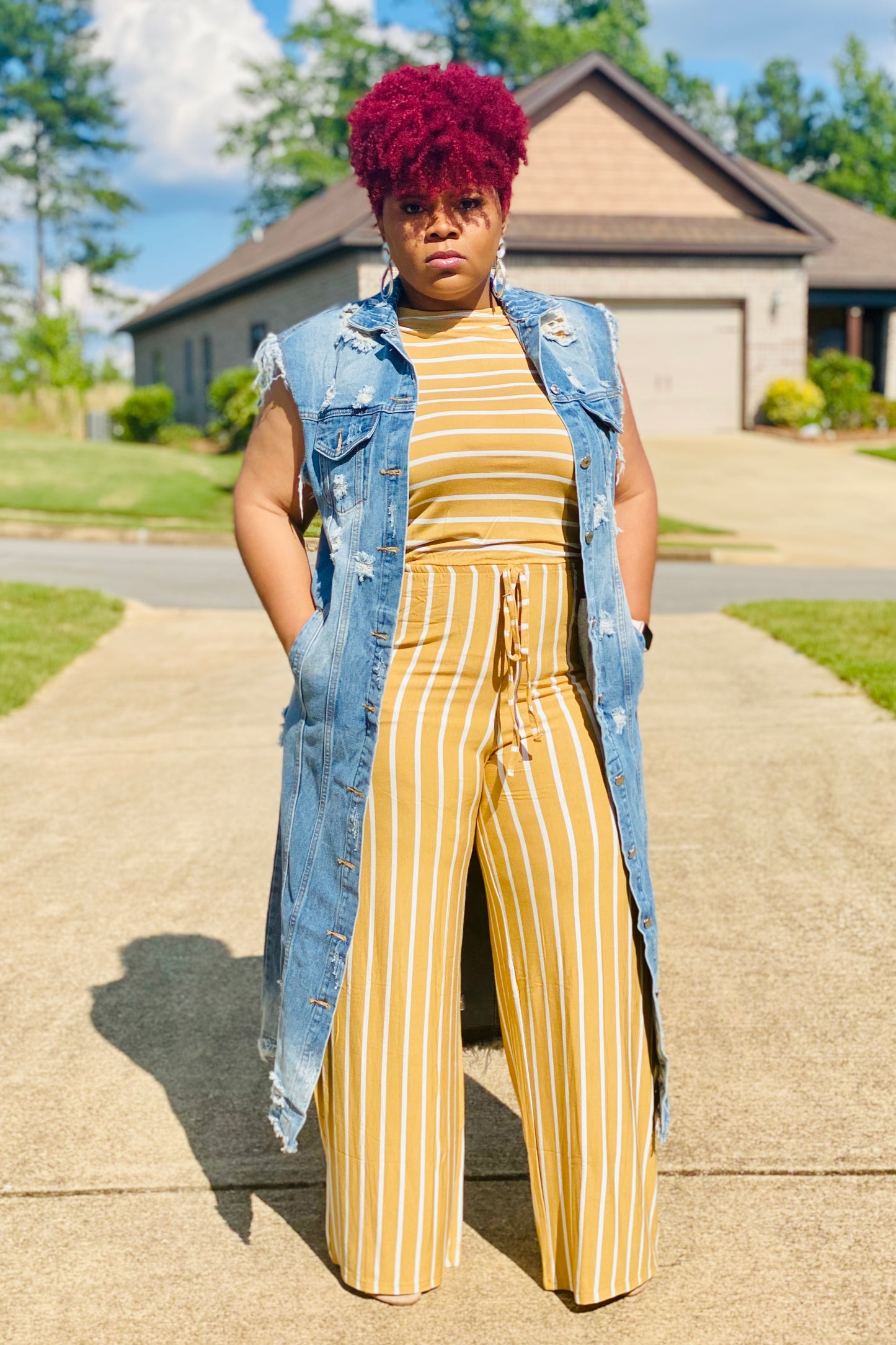 Brooklyn Denim Duster Vest (Plus)
