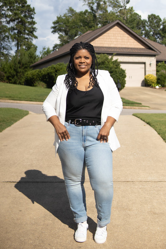 Kinsley Ruched Blazer (Plus)