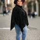 Adele Faux Fur Poncho Top (One Size)