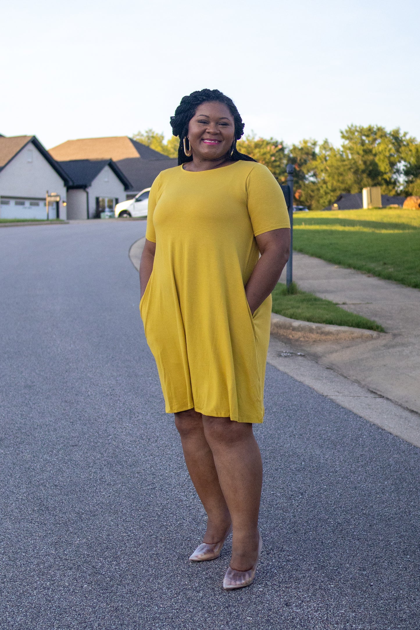 Hailey Basic Midi Dress (Plus)