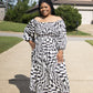 Layla Geo Print Midi Dress