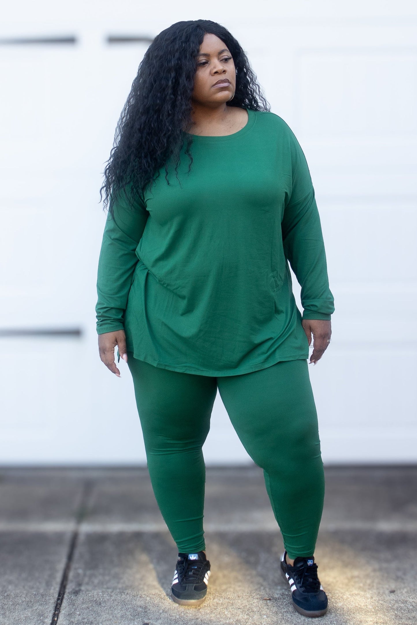 Jade Crew Neck Lounge Set (Plus)