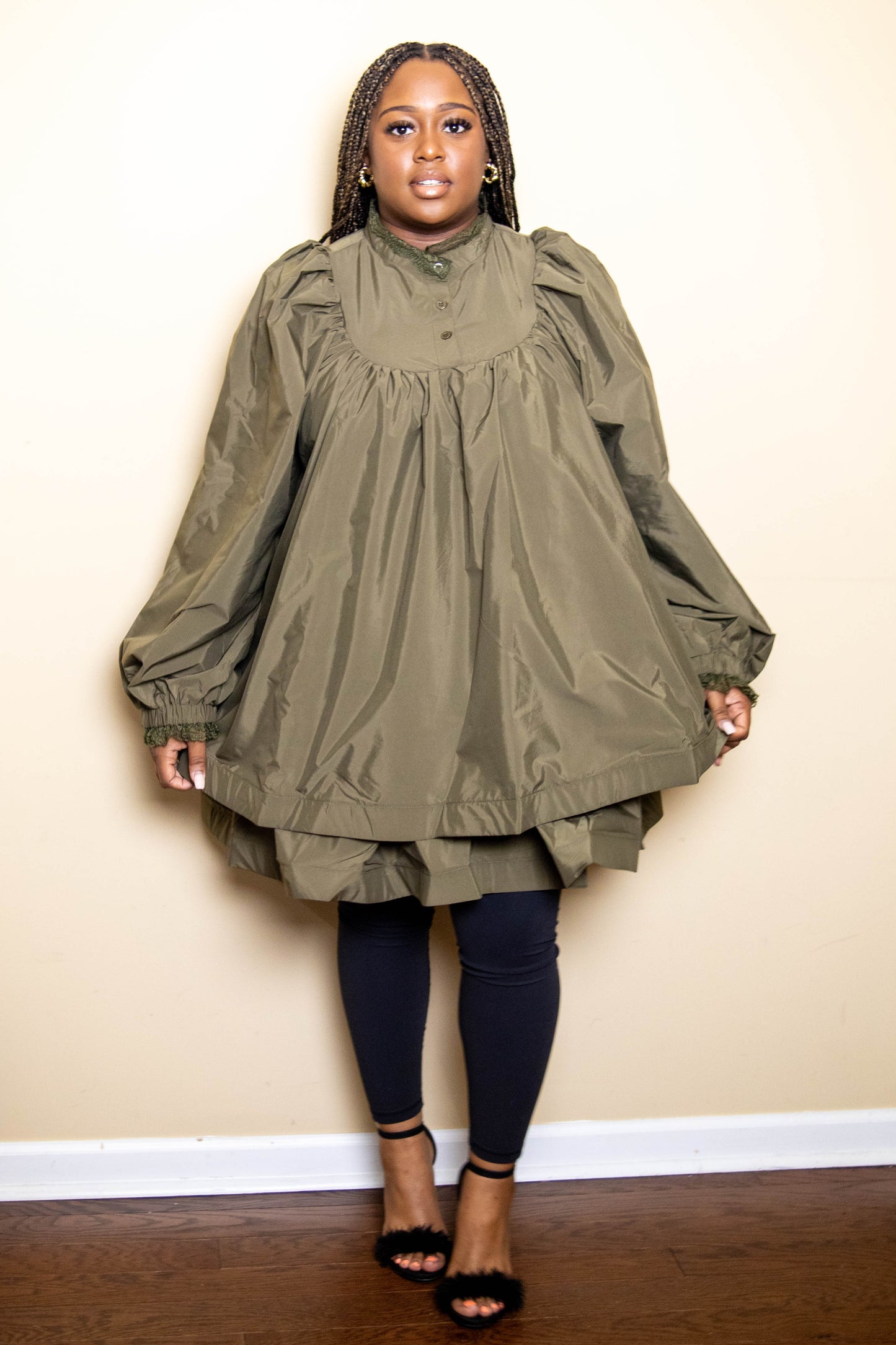 The Serenity Babydoll Dress (Plus)